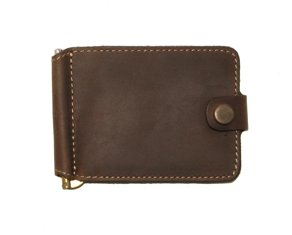 Шкіряний Затиск для Грошей DNK Leather Затиск-H оливковий